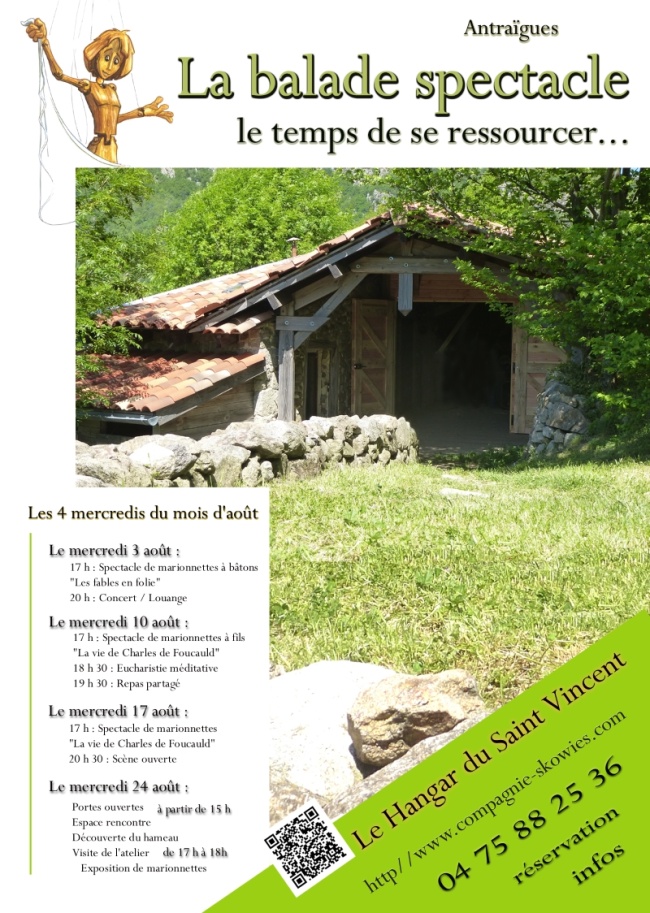 Affiche des 4 mercredis du mois d aout Le Hangar du St Vincent 2016