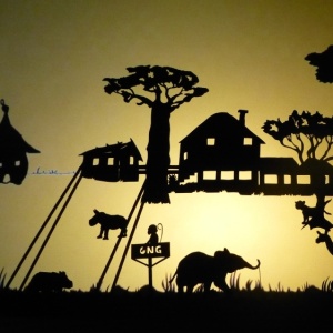 Spectacle d ombres chinoises HISTOIRE d IVOIRE La vie des derniers éléphants d'Afrique l ONG 04