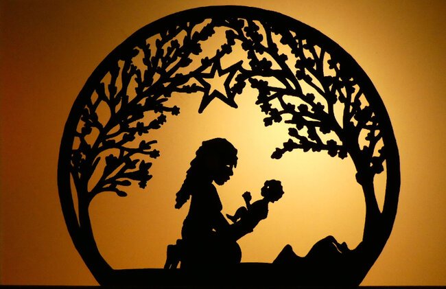 Marionnette d'ombre - La creche
