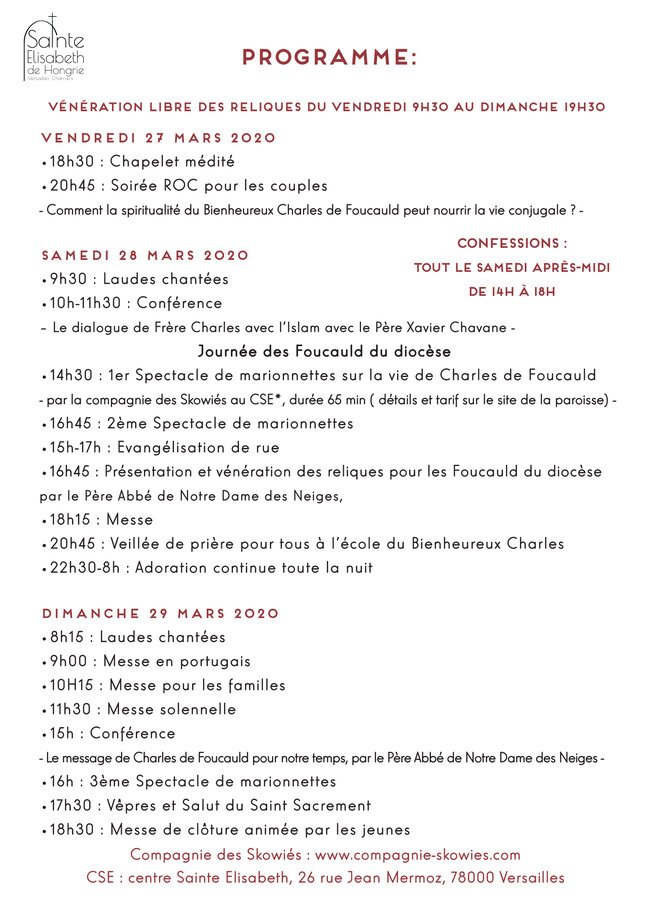 Sainte Elisabeth de Hongrie - Programmation 02